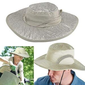 Polar Cooling UV Protection Sun Fisherman Hat Hiking Camping Gardening OS